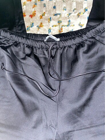 xs Beden siyah Renk Mango Saten Pantolon
