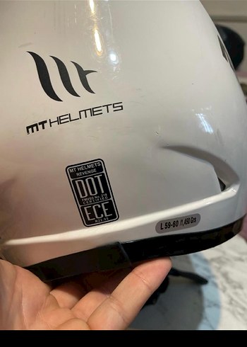Beyaz Parlak mt kask Motosiklet Kaskı - Görsel 5