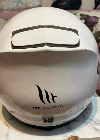 Beyaz Parlak mt kask Motosiklet Kaskı - Görsel 4