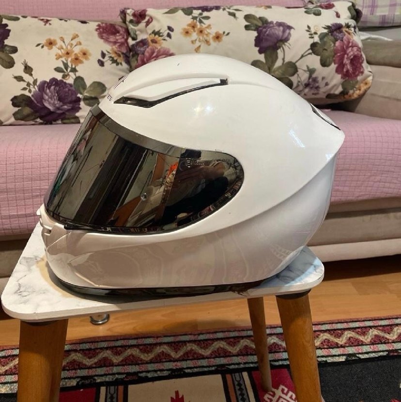 Beyaz Parlak mt kask Motosiklet Kaskı - Görsel 3