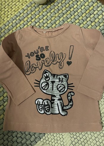 Kız Çocuk Uzun Kollu Baskılı Pamuklu Tişört - Görsel 5