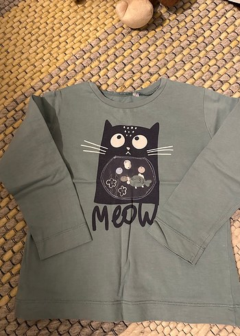 Kız Çocuk Uzun Kollu Baskılı Pamuklu Tişört - Görsel 6