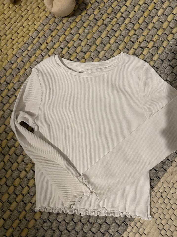 Kız Çocuk Uzun Kollu Baskılı Pamuklu Tişört - Görsel 4