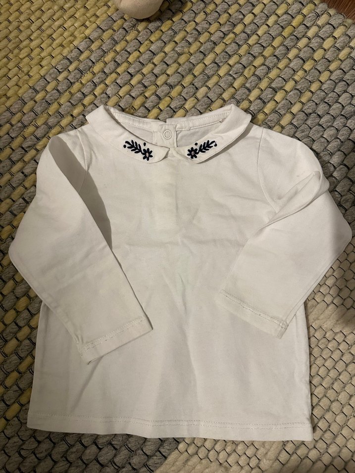 Kız Çocuk Uzun Kollu Baskılı Pamuklu Tişört - Görsel 2