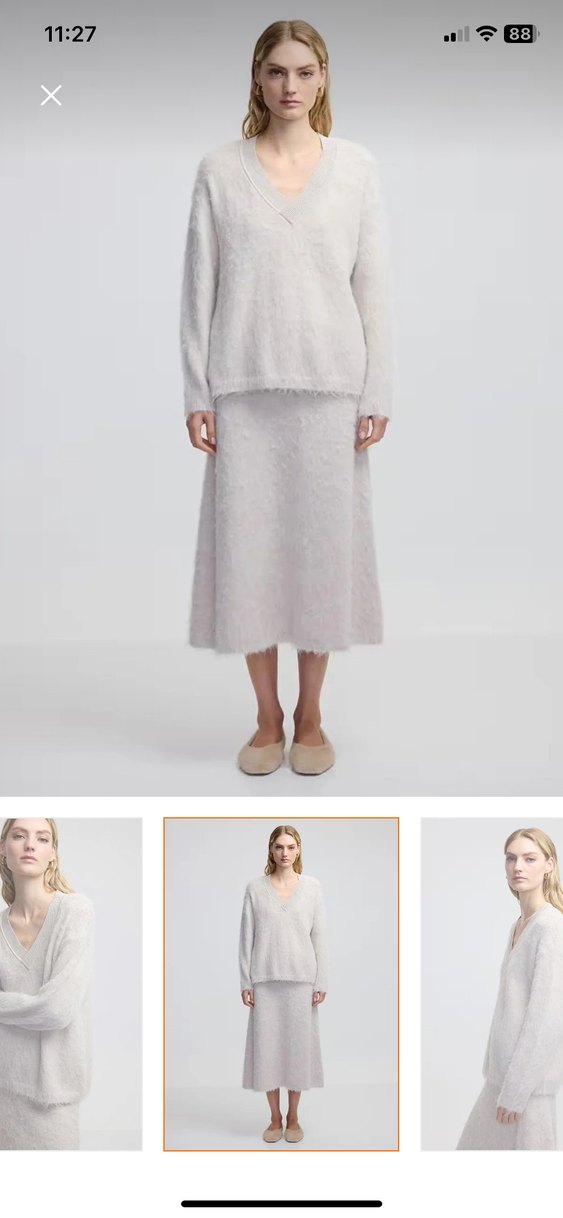 İpekyol Bej V Yaka Örgü Yün Kadın Kazak - Görsel 3