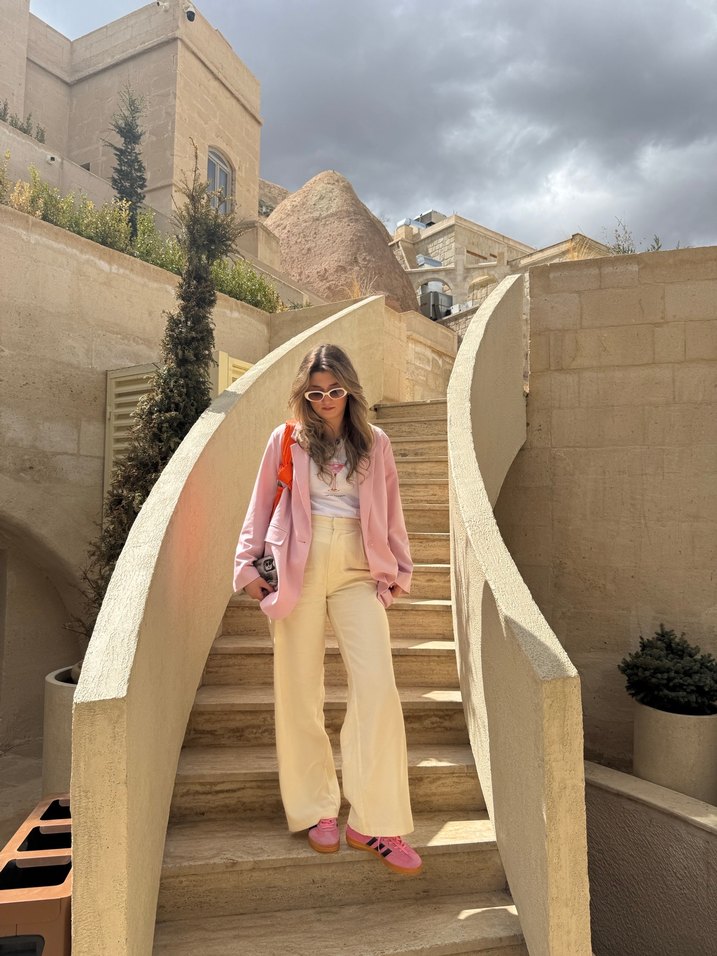 Stradivarius Pembe Kadın Blazer Ceket - Görsel 2