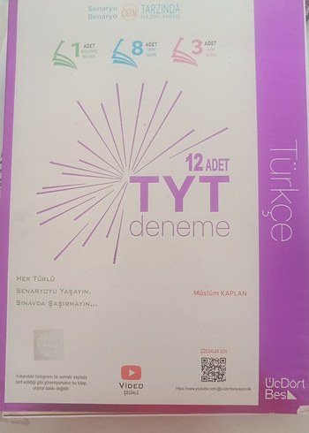12 Adet TYT Türkçe Deneme Kitabı