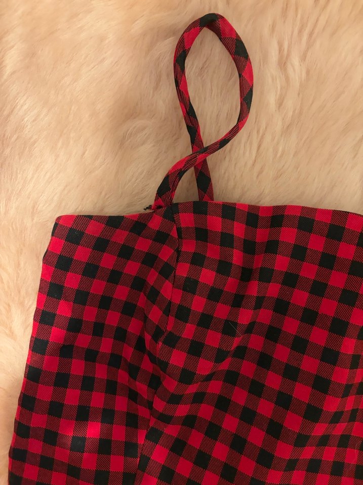 Kareli Kırmızı Mini Büstiyer - Görsel 3