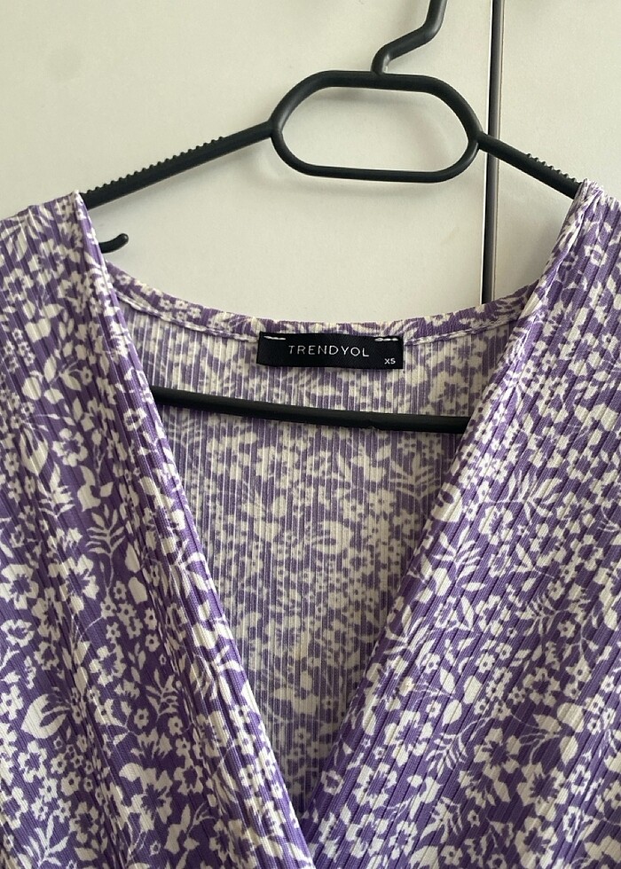 Lila renk elbise - Görsel 2