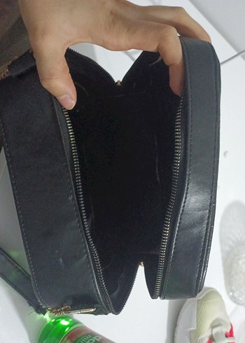 Siyah Deri Yılan Desenli Kadın Çanta - Görsel 3