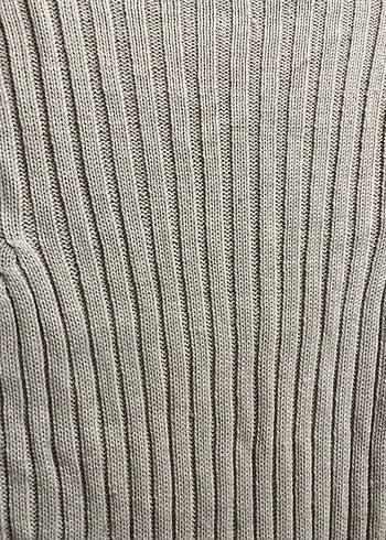 Bej Triko Kadın Elbise Midi Boy - Görsel 3