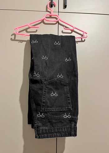 Milla fiyonk yüksel bel wide leg jeans - Görsel 2