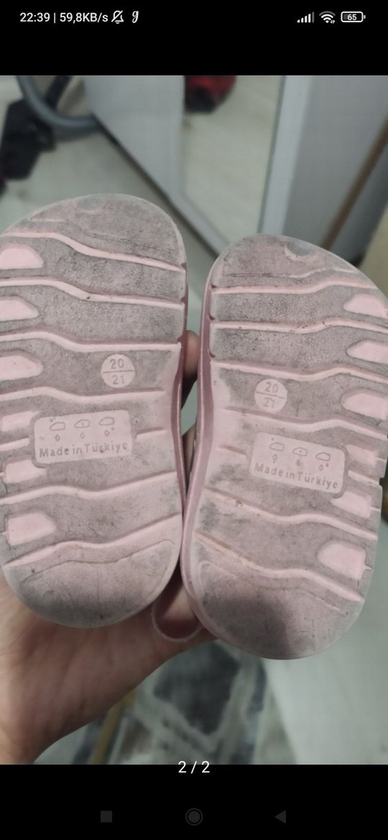 Kız Çocuk Pembe Minnie ve Donald Baskılı Sandalet - Görsel 2