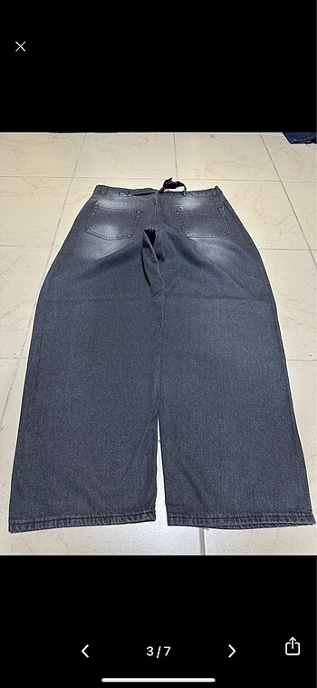 48 Beden Unisex Toka Detaylı Baggy Jean A560
