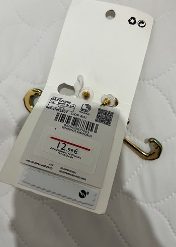 Mango MNG Mini Yeşil Tokalı Küpe
