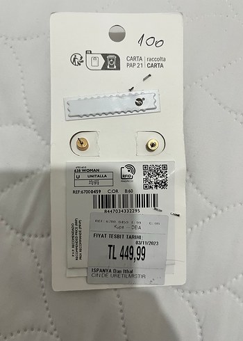 Mango MNG Altın Renk Minimalist Küpe