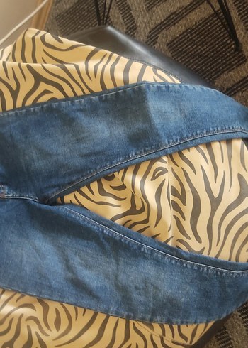 38 Beden Düğmeli Mavi Kadın Denim Pantolon