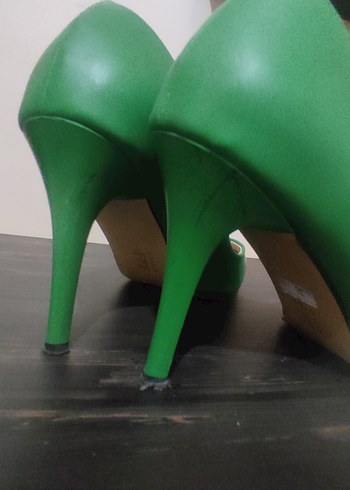 Yeşil Kadın Stiletto Topuklu Ayakkabı - Görsel 6