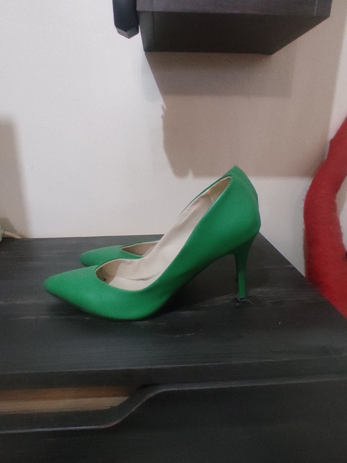 Yeşil Kadın Stiletto Topuklu Ayakkabı - Görsel 4