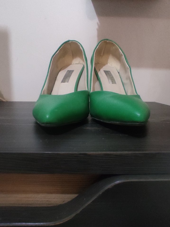 Yeşil Kadın Stiletto Topuklu Ayakkabı - Görsel 2