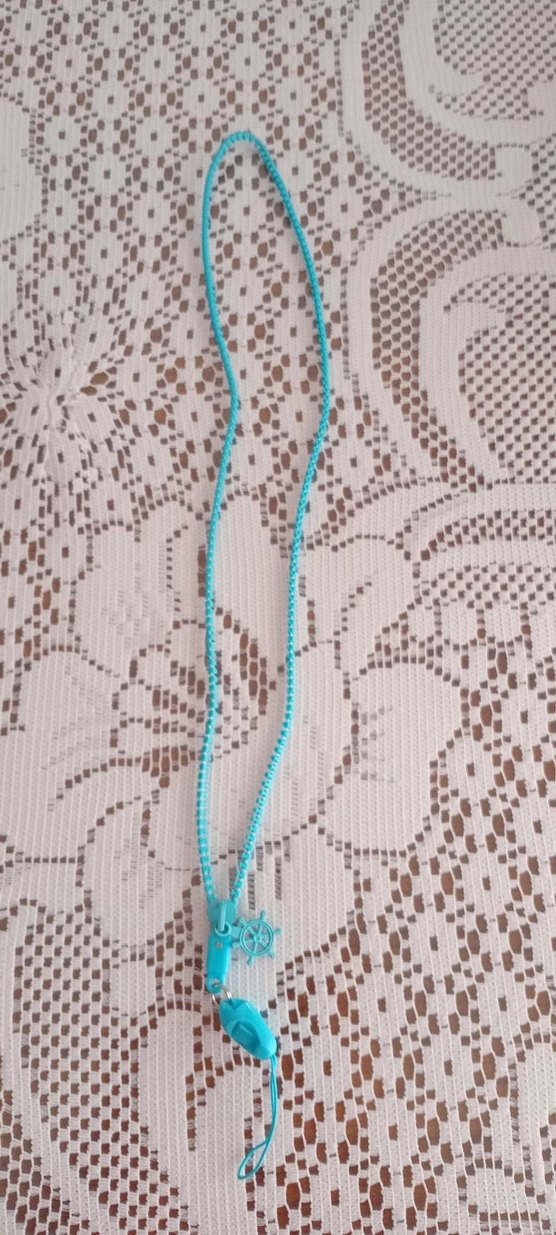 Turkuaz Yılan Desenli Fermuarlı telefon Aksesuarı - Görsel 2