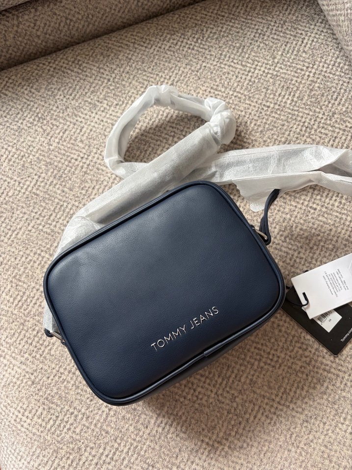 Tommy Jeans Mavi Deri Kadın Çapraz Çanta - Görsel 2