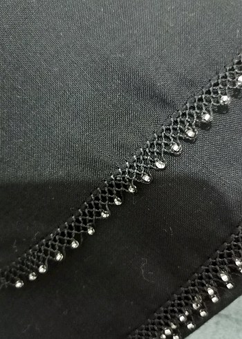 Boncuk İşlemeli Siyah tulbent - Görsel 3