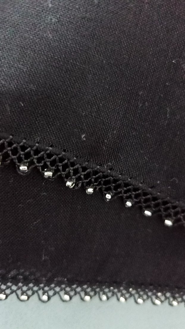 Boncuk İşlemeli Siyah tulbent - Görsel 2