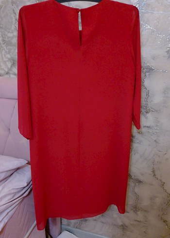 Kırmızı Uzun Kollu Hamile Tunik - Görsel 2