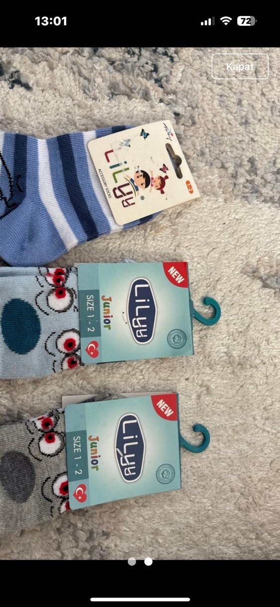 Gri Nakışlı Erkek Çocuk Çorapları 3'lü Set 2 de patik 5 ürün - Görsel 2