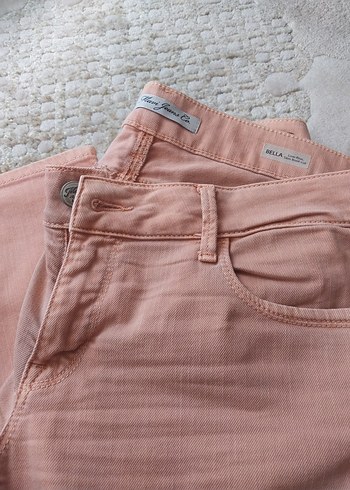 44 Beden pembe Renk Pembe Mavi jeans Denim Kadın Pantolon