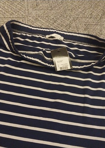 Zara Çizgili Mavi Midi Mini Etek