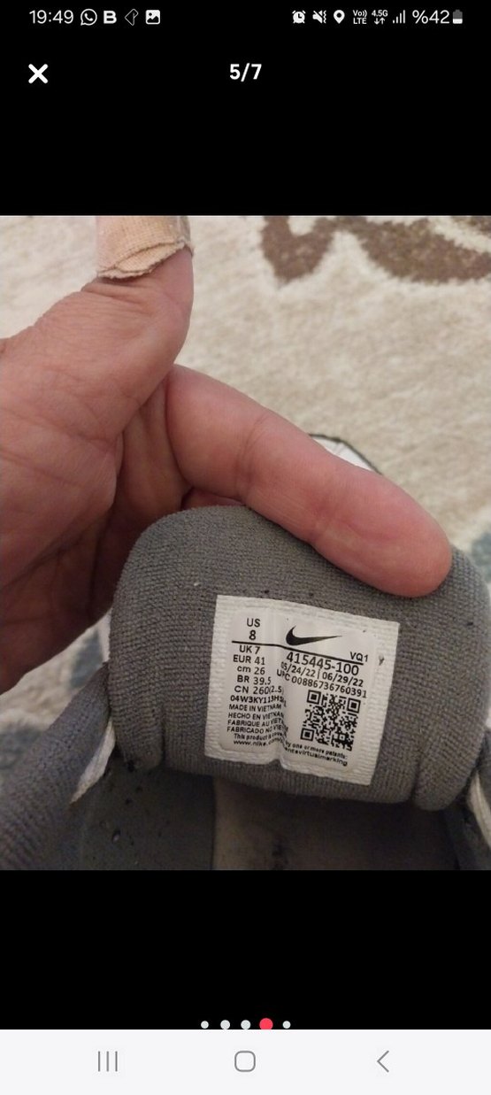 Nike monarc Beyaz Bağcıklı unisex Spor Ayakkabı - Görsel 4