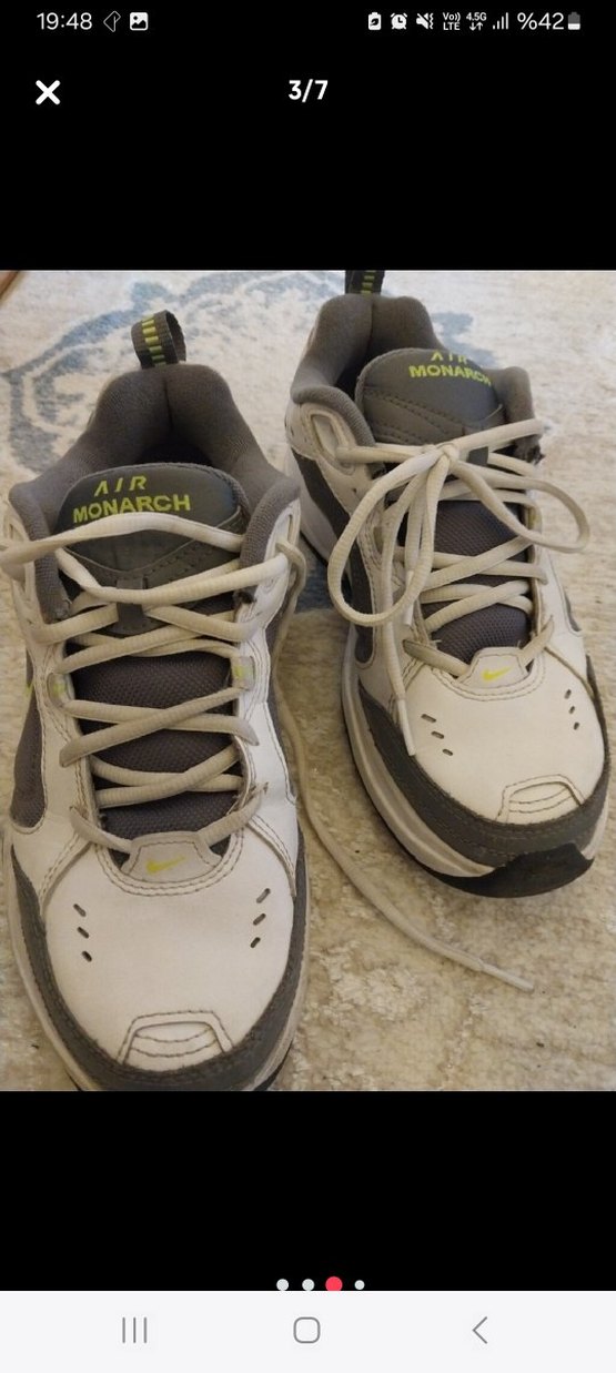 Nike monarc Beyaz Bağcıklı unisex Spor Ayakkabı - Görsel 3