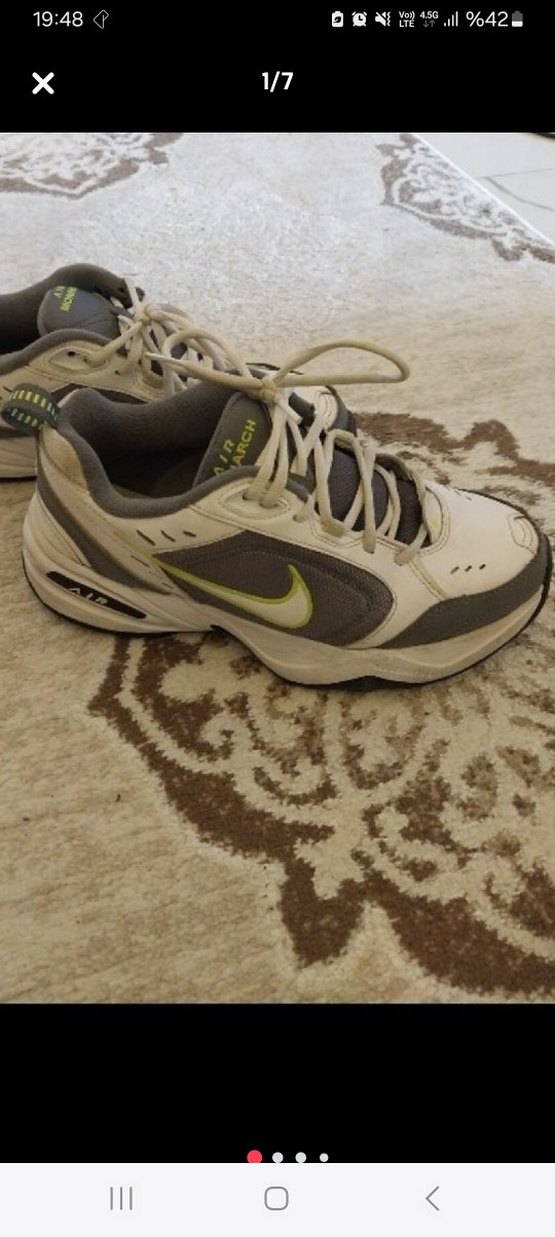 Nike monarc Beyaz Bağcıklı unisex Spor Ayakkabı - Görsel 2