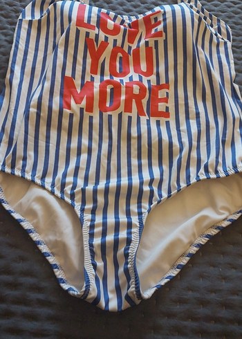 koton Çizgili ve Yazılı Kadın Mayo - Görsel 3