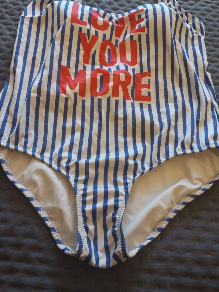 koton Çizgili ve Yazılı Kadın Mayo - Görsel 3