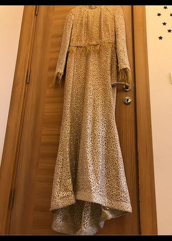 Bej Yılan Desenli Uzun Bohem Elbise - Görsel 2