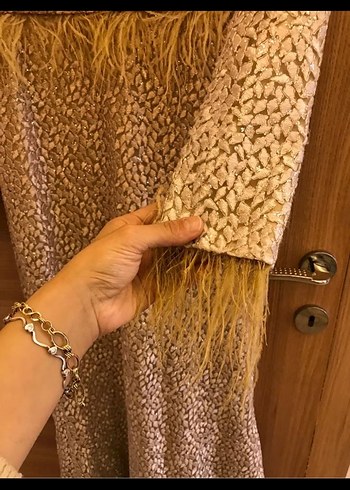 Bej Yılan Desenli Uzun Bohem Elbise - Görsel 4