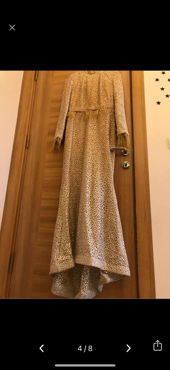 Bej Yılan Desenli Uzun Bohem Elbise - Görsel 2