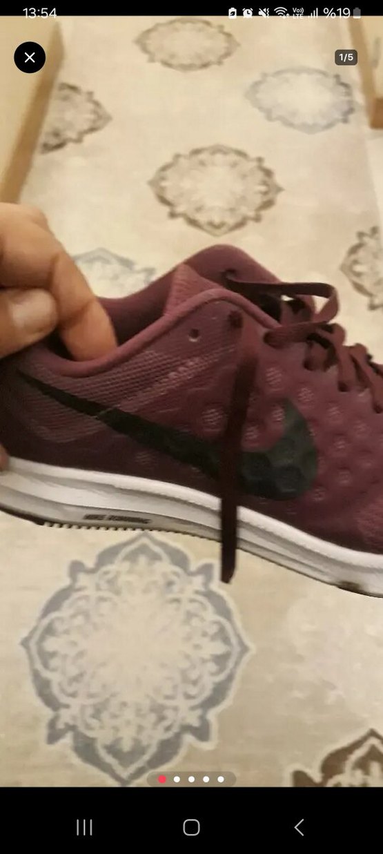 NIKE Bordo Bağcıklı Spor unisex Sneakers - Görsel 4
