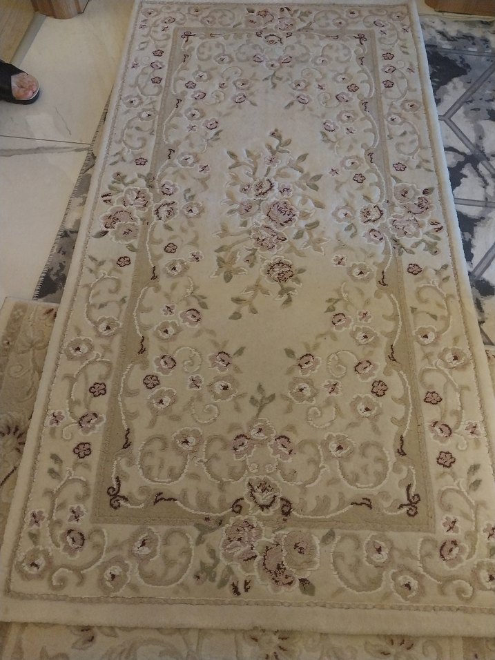 Bej Nakışlı Klasik Halı yolluk - Görsel 2