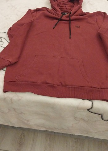 loft Bordo Kapüşonlu Salaş Kadın Sweatshirt - Görsel 6
