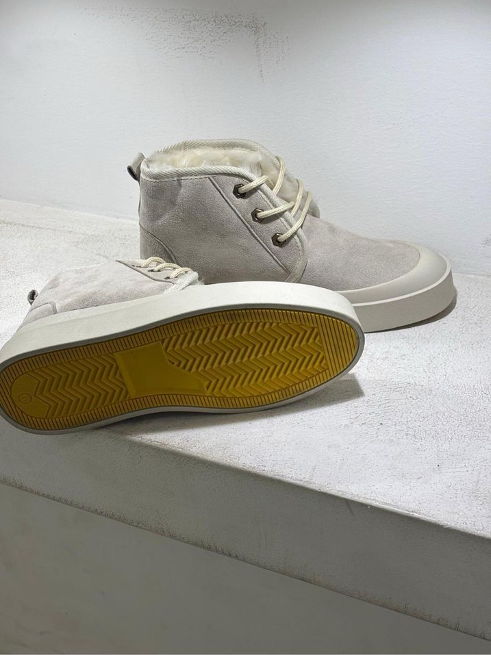 Bej Süet Kürklü Kadın Dolgu Topuk Bot - Görsel 3