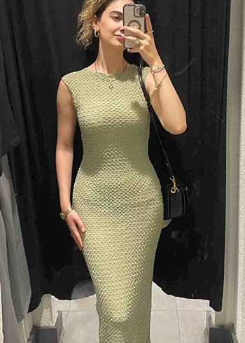 Trendy Fitilli Uzun Kadın Elbise