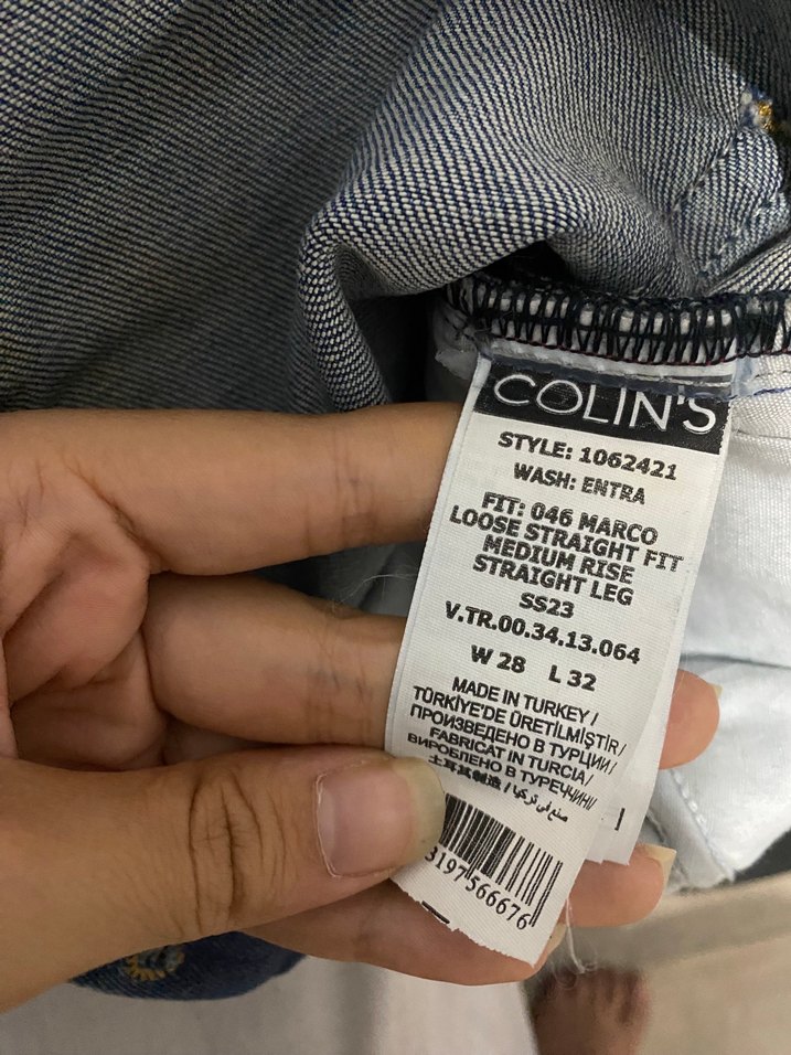 Düğmeli Kadın Mavi Denim Jean - Görsel 2