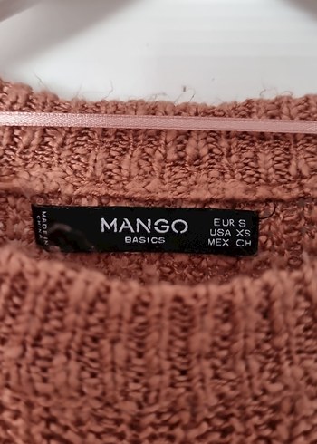 Mango Gül Kurusu Sık Dokulu Örme Kazak
