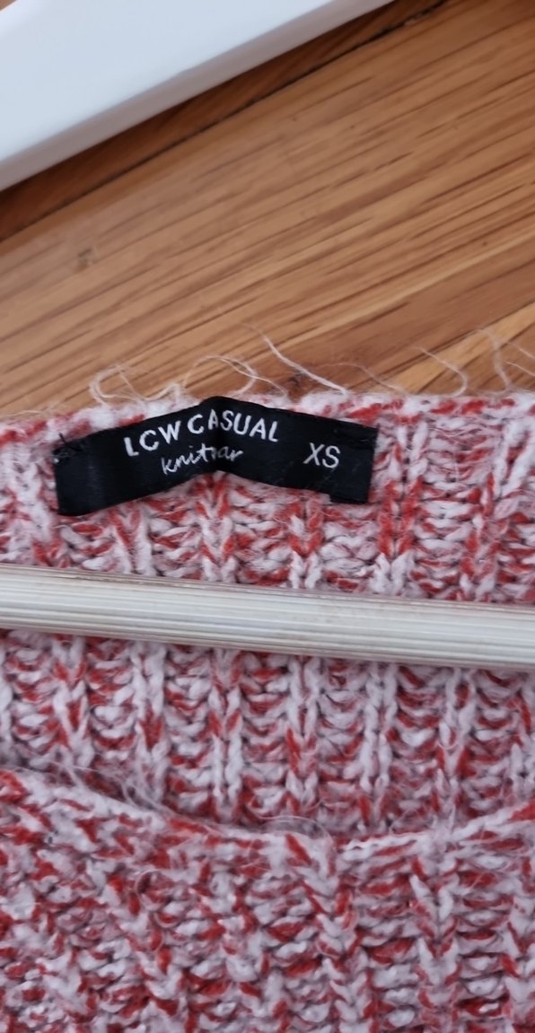 Kırmızı Örme Kazak - Görsel 3