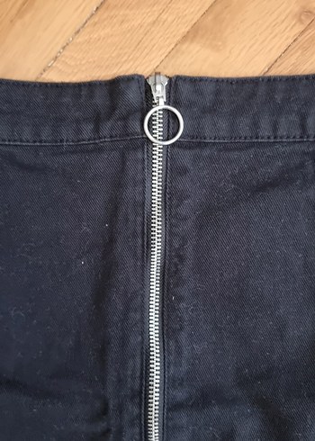 H&M mini siyah kot etek - Görsel 2