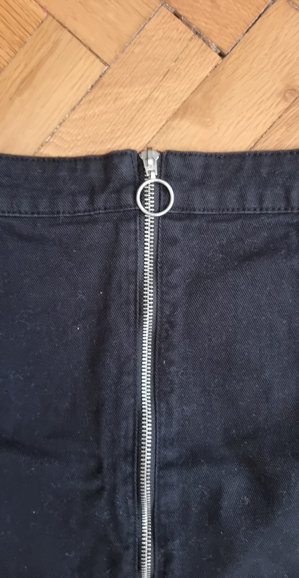 H&M mini siyah kot etek - Görsel 2